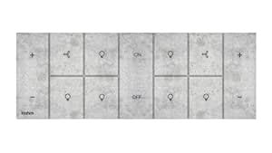 HOHM VIVERE 8 M Integrated Panel (2 Fan 6 Light) LIGHTS CONCRETE ...