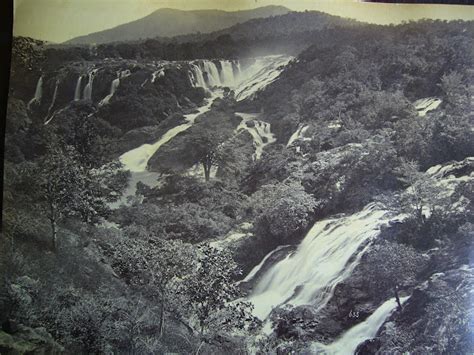 Two Waterfall Photographs - Date and Place Unknown - Old Indian Photos
