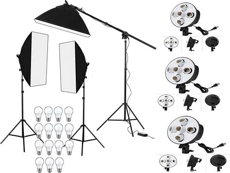 HIFFIN SL50 3 Point LED Photo & Video, Photography Softbox Lighting Kit ...