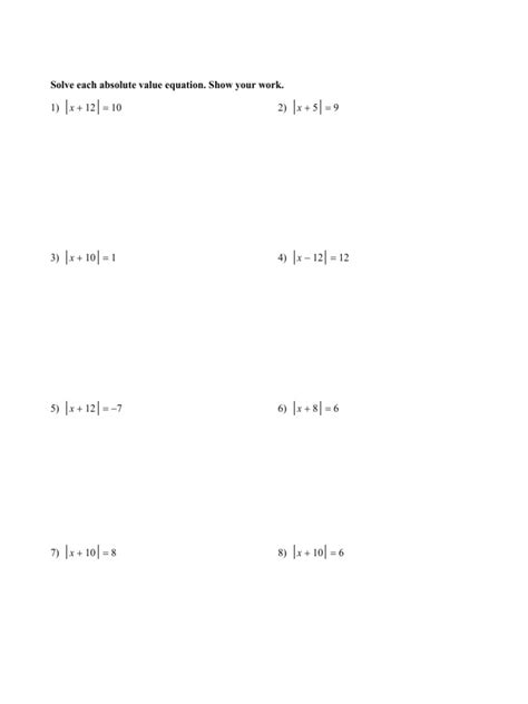 Image result for Solving Absolute Value Equations PDF