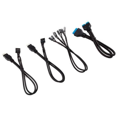 Corsair Premium Cables | Front Panel Extension Kit - 30cm (Black)