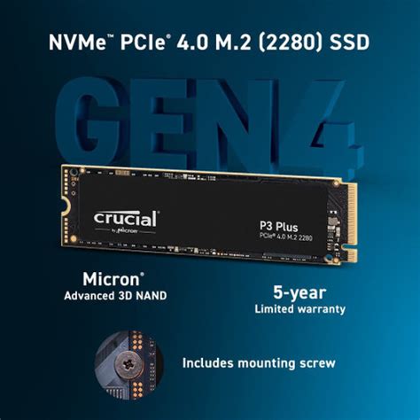 Crucial CT1000P3PSSD8 1000 GB Desktop, Laptop Black PCIe NVMe Internal ...