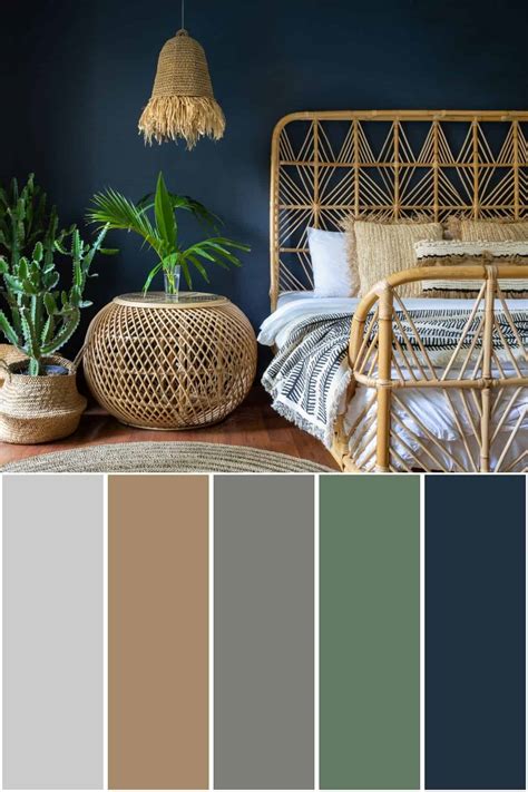Eclectic Navy Blue and Green Color Palette for the Home