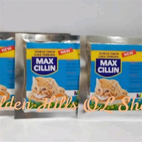 Jual MaxCillin 5 gram serbuk tabur luka terbuka pada kucing - Kota ...