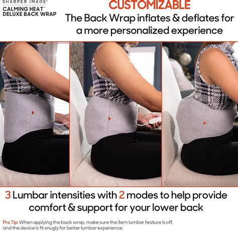 Buy Calming Heat Back Wrap Deluxe by Sharper Image- Cordless Electric ...