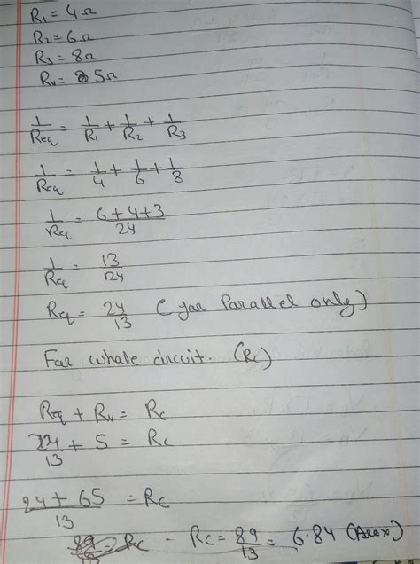 3 resistor of resistance 4 6 8 r connected to pattal and connected to ...