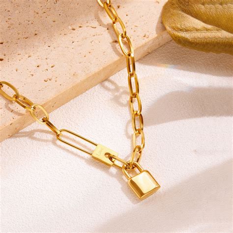 Designs & You Stainless Steel Gold-Plated Anti Tarnish Lock Inspired R ...