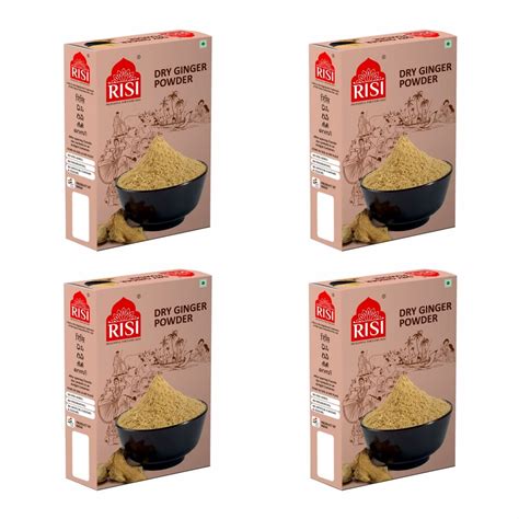 Risi Dry Ginger Powder Pack of 4 (50gm X 4 pcs) : Amazon.in: Grocery ...