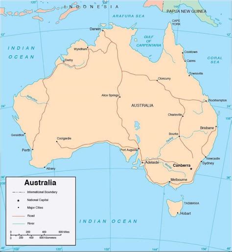 Map of Australia cities: major cities and capital of Australia