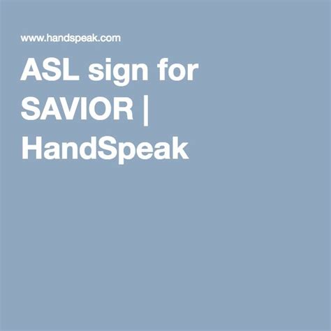 ASL Sign for Savior 的图像结果
