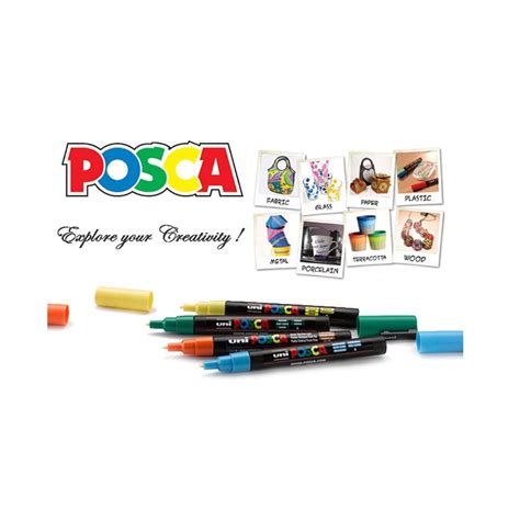 UNI, Paint Marker - POSCA | 0.7 mm | Set of 8. – OXFORD stationers