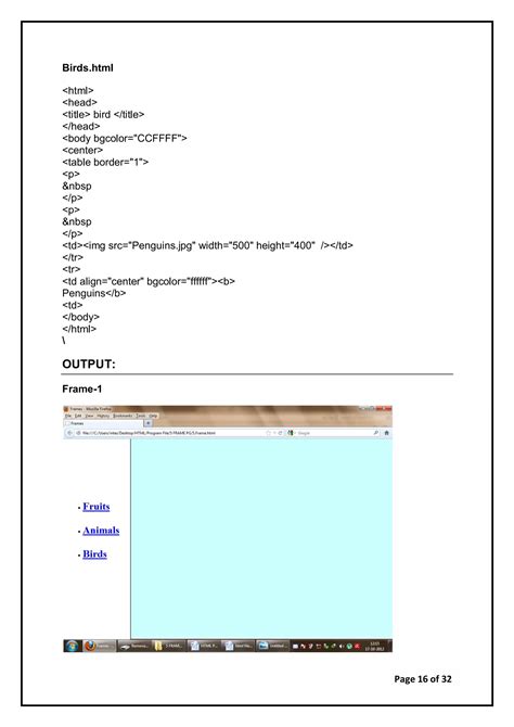 Image result for HTML Program in Practical Question Paper