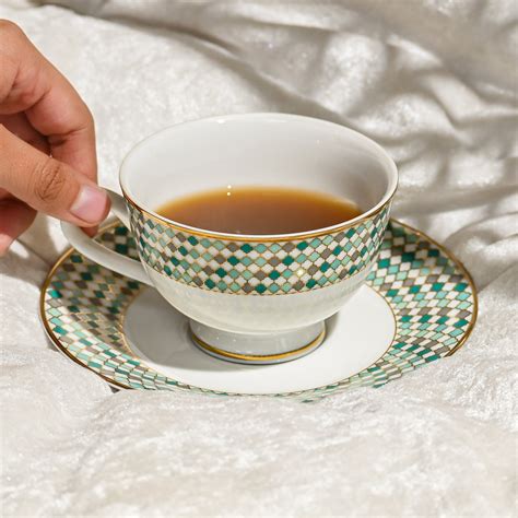 Porcelain Tea Cup and Saucer Set 12pc | Christolite | Drinkware ...