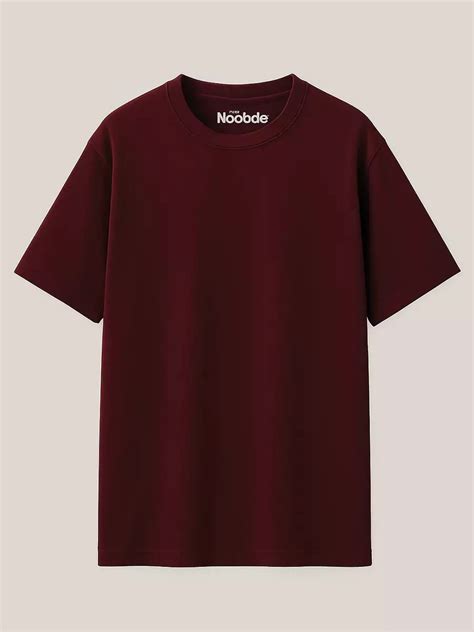 Burgundy Plain Oversized T-Shirt for Men – NOOBDE