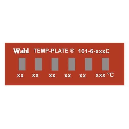 Wahl Temp Indicator, Strip, Red, 10PK 101-6-215C | Zoro