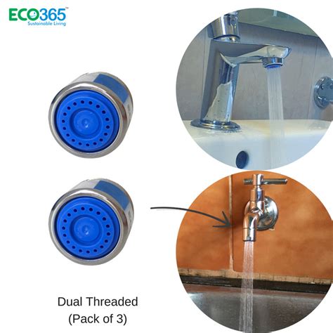 Water Saving Kit Of 2 - Water Saving Aerators and 1 Airoxy Shower Head ...