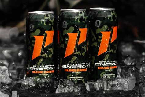 1st Phorm's limited camouflage Orange Sunrise energy drink