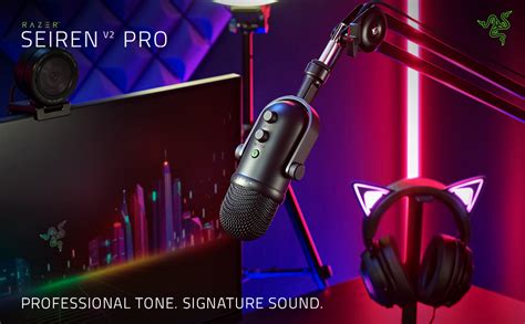 Razer Seiren V2 Pro - Professional-Grade USB Microphone for Streamers ...