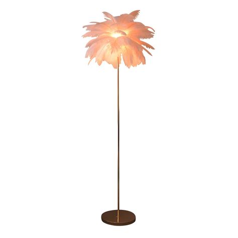 Contemporary Floor Lamp Minimalist Floor Standing Light with Feather ...