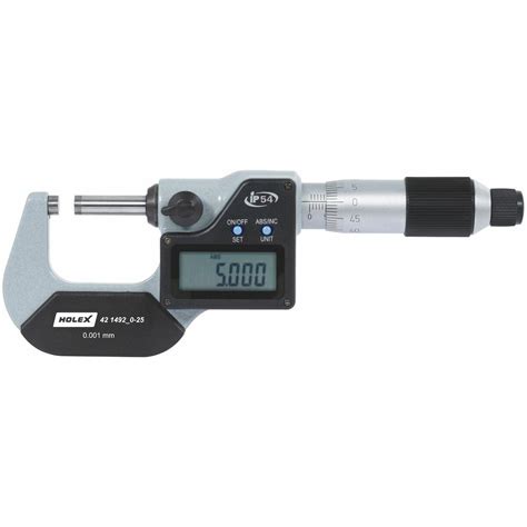 Digital external micrometer, Measuring range: 0-25mm – Hoffmann Group India