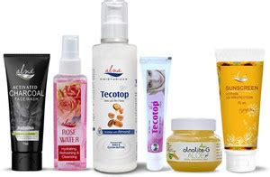 ALNA Charcoal Face wash + Rose water + Tecotop Moisturizer + Tecotop ...