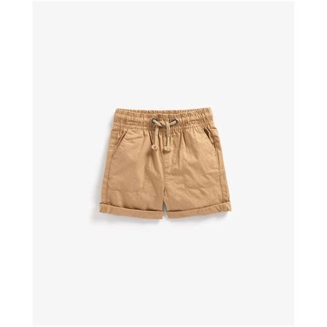 Buy Boys Shorts Elastic Waist -Brown Online at Best Price | Mothercare
