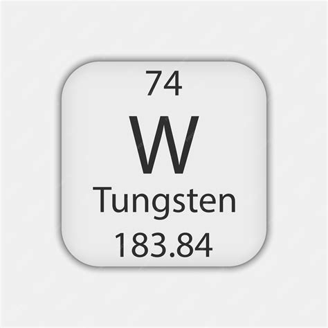 Premium Vector | Tungsten symbol chemical element of the periodic table vector illustration