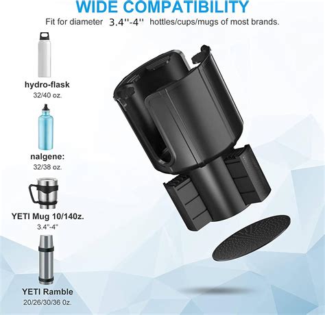 Buy Car-Cup-Holder-Expander-Adapter Adjustable Base, NARUNDREN ...
