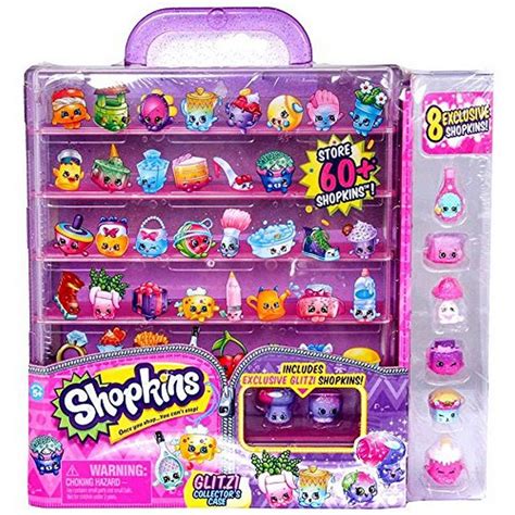 Shopkins Season 5 2016 Glitzi Collectors Case with 8 Exclusive Shopkins ...