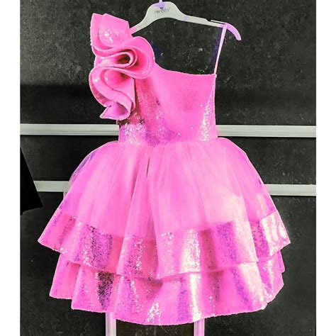 Hot Pink Baby Dress, Hot Pink Birthday Dress, Toddler Birthday Dress ...