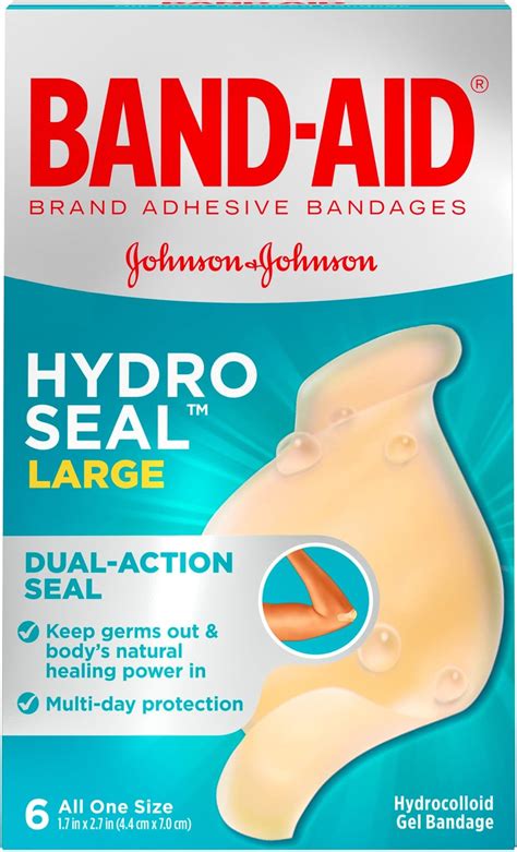 Amazon.com: Band-Aid Brand Hydro Seal Large Waterproof Adhesive ...