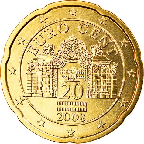 Twenty Euro Cents 2008, Coin from Austria - Online Coin Club