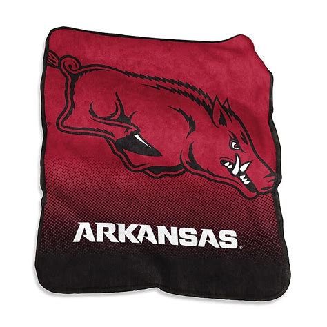 Logo Brands Arkansas Razorbacks Raschel Red 50-in x 60-in 2-lb Throw in ...