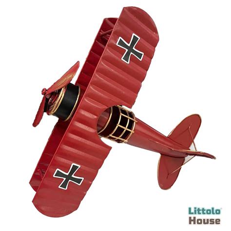 Buy Red Metal Biplane Photo Prop for Baby Photography Sessions