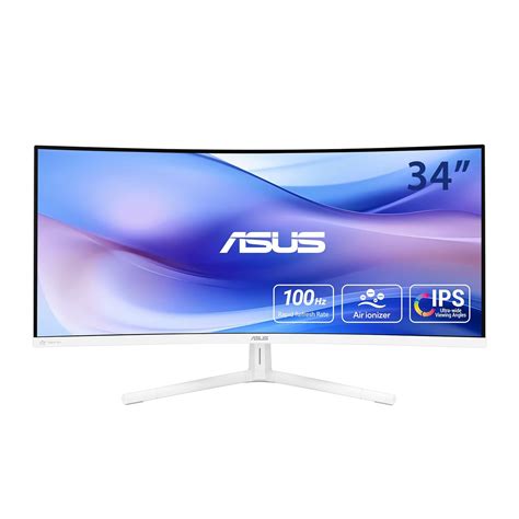 ASUS 34” Ultra-Wide Curved Eye Care Monitor (VU34WCIP-W) – WQHD ...