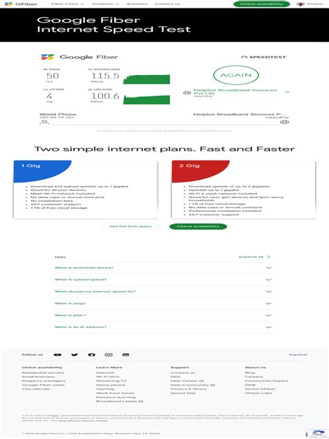 Image result for Fiber Speed Test