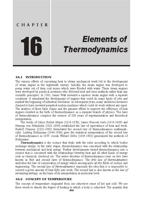 Chapter 16: Elements of Thermodynamics - Studocu