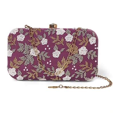 QAIDAFASHIONWomen Oval Frame Clutch Detachable Sling Party Wedding ...
