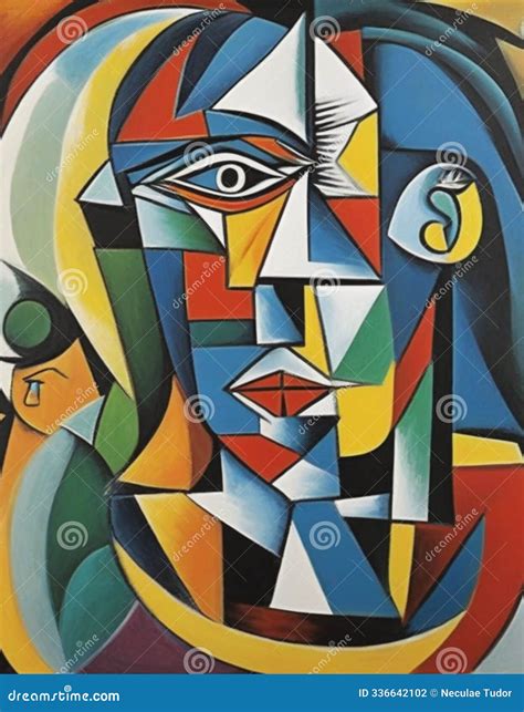 Abstract Art in the Style of Picasso with Surreal Forms, Shapes ...
