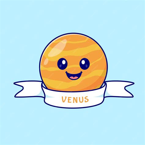 Premium Vector | Cute colorful Venus planet logo illustration