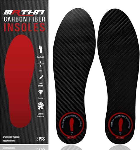 Amazon.com: MRTHN Carbon Fiber Insoles for Men and Women, Unisex Shoe Insert, Flat Feet, Turf ...
