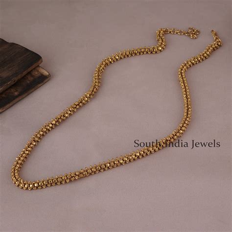 Gold Finish Women Chain - South India Jewels