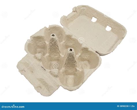 Empty Box for a Half Dozen Eggs Stock Photo - Image of paper, carton ...
