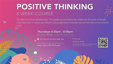 Positive Thinking Course (starts the first Thursday of every month ...