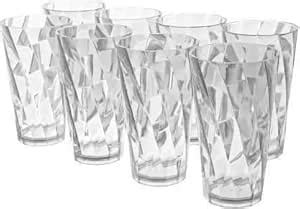 Buy Coolkart (Pack of 6 Polycarbonate Twister Glass for Water Juice ...
