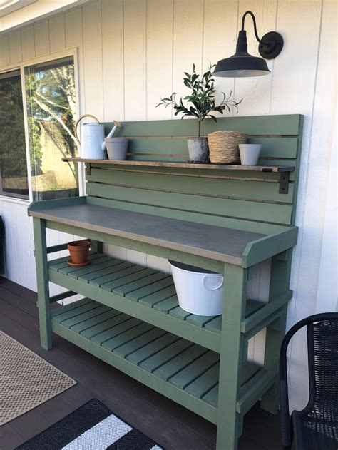 Diy potting bench outdoor buffet table – Artofit