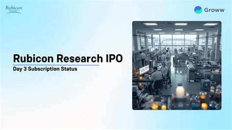Rubicon Research IPO Day 3: Issue Subscribed 6.31x So Far