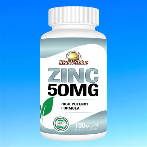 Zinc 50 mg - Rise-N-Shine LLC