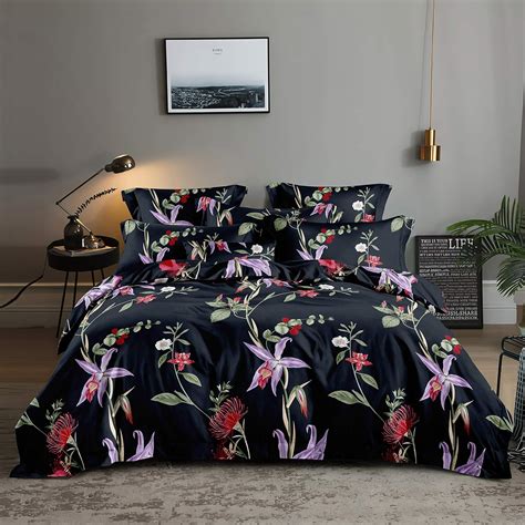 Dreamline Dwell Premium Multicolour Floral King Size Double BedSheet ...