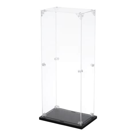 Cube Shelf Clear Acrylic Display Case With LED Light, 4 Tier Display ...